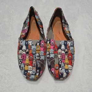 Bob's for Dogs Canvas Flats Slip on Shoes Sketchers Memory Foam Women's Size 10